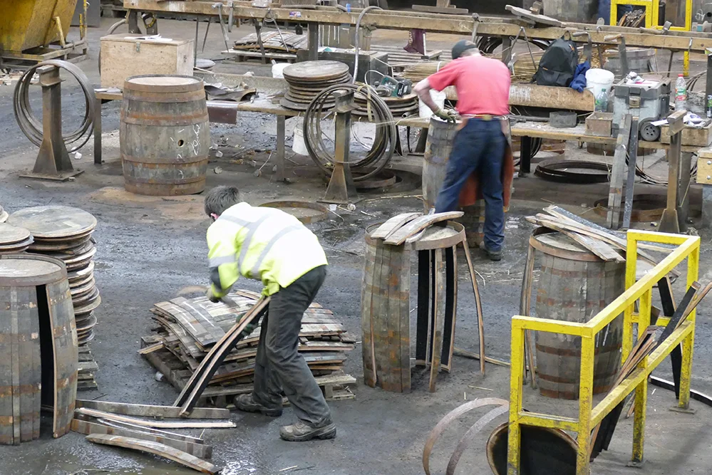 Coopers working on casks.